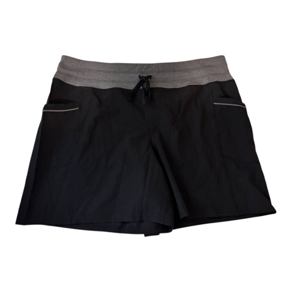 RBX Athletic Shorts Women's Large Black Gray Drawstring Lightweight Active